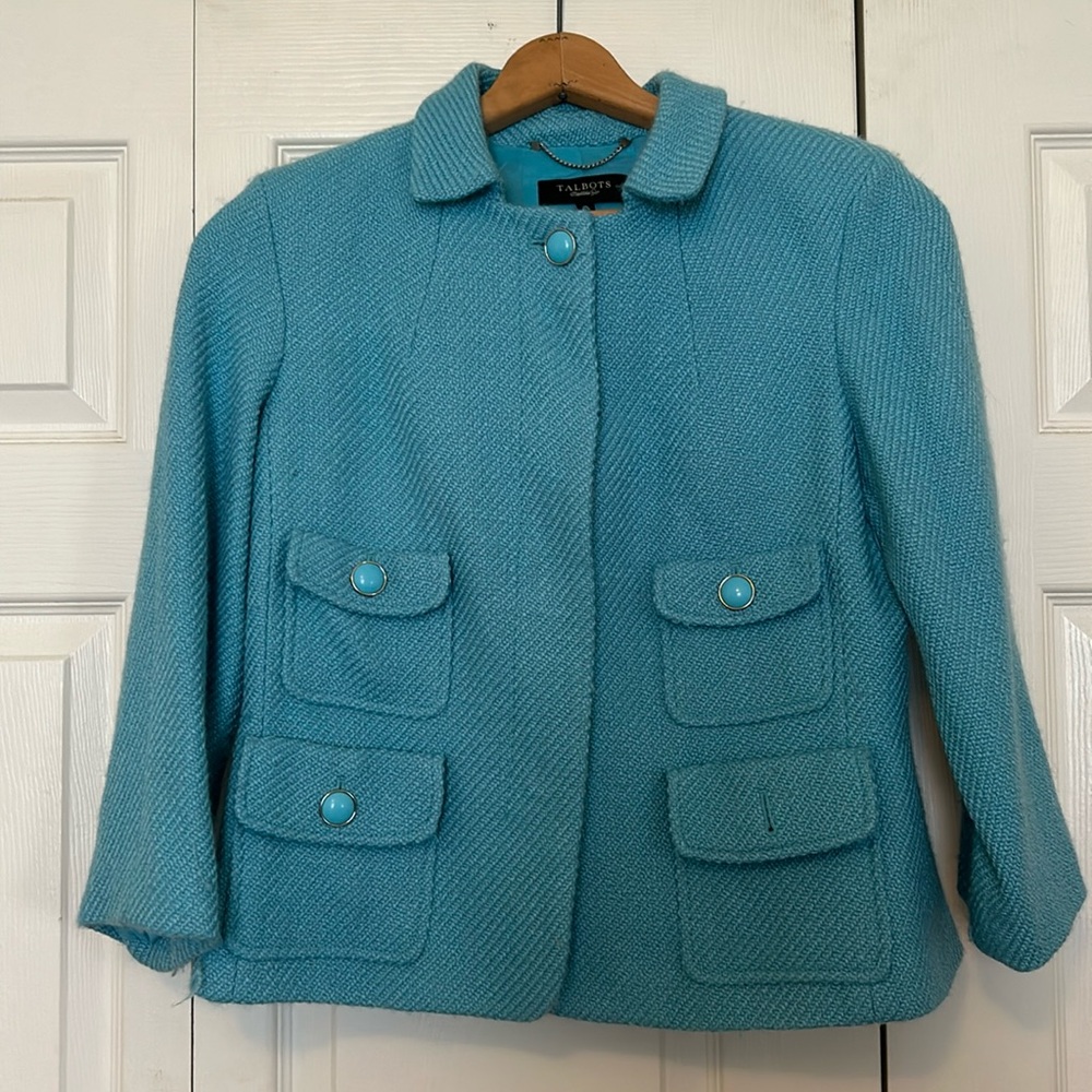 Turquoise Talbots Coat